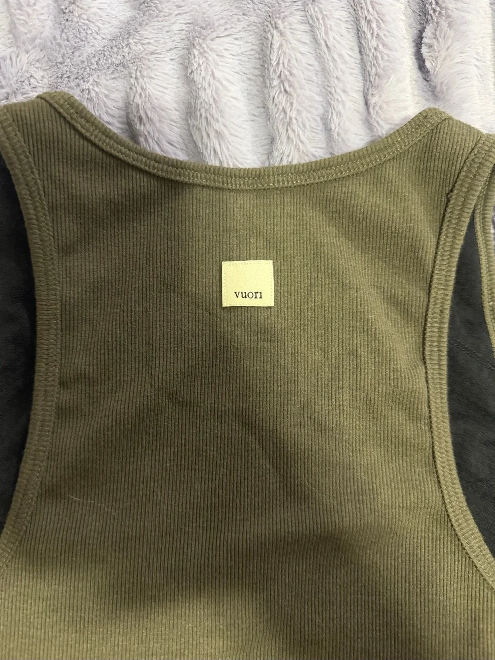 Vuori Olive Green Racerback Tank Top - Picture 3 of 3